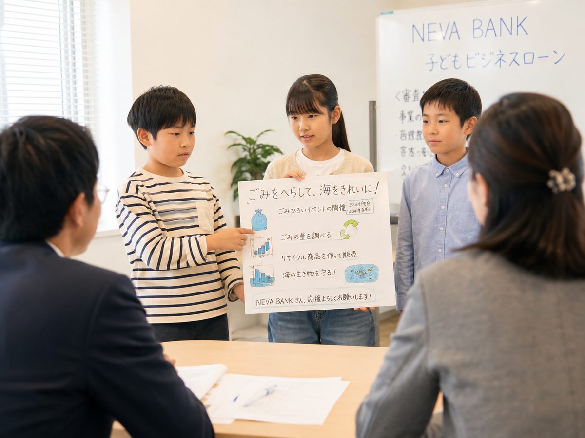 銀行へのプレゼンのようす