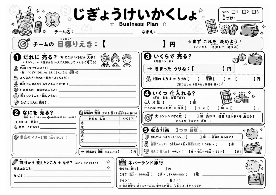 事業計画書ワークシート